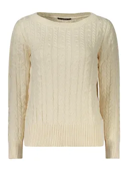 Langarmpullover mit Boatneck & Kontrastdetails - Blusen-Style