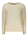 Langarmpullover mit Boatneck & Kontrastdetails - Blusen-Style