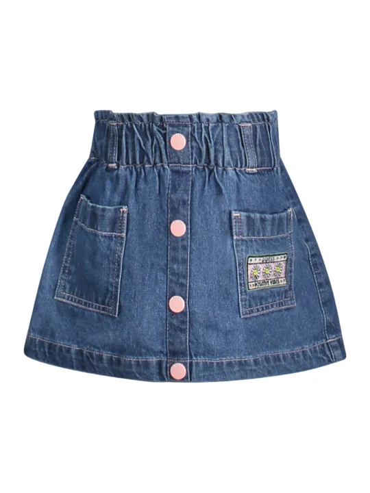 "GUESS JEANS Röcke im Sale | Guess Jeans Mädchen Jeansrock mit Stickereien und Kontrastdetails online kaufen"|Planet-Deluxe
