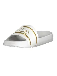 "Fila Pantoletten im Sale | Fila Pantoletten Morro Bay Gold mit Logo und Kontrastdetails online kaufen"|Planet-Deluxe
