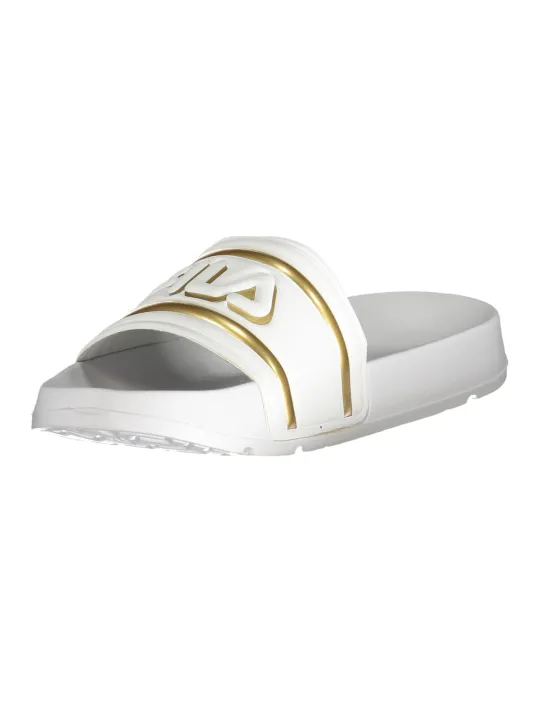 "Fila Pantoletten im Sale | Fila Pantoletten Morro Bay Gold mit Logo und Kontrastdetails online kaufen"|Planet-Deluxe