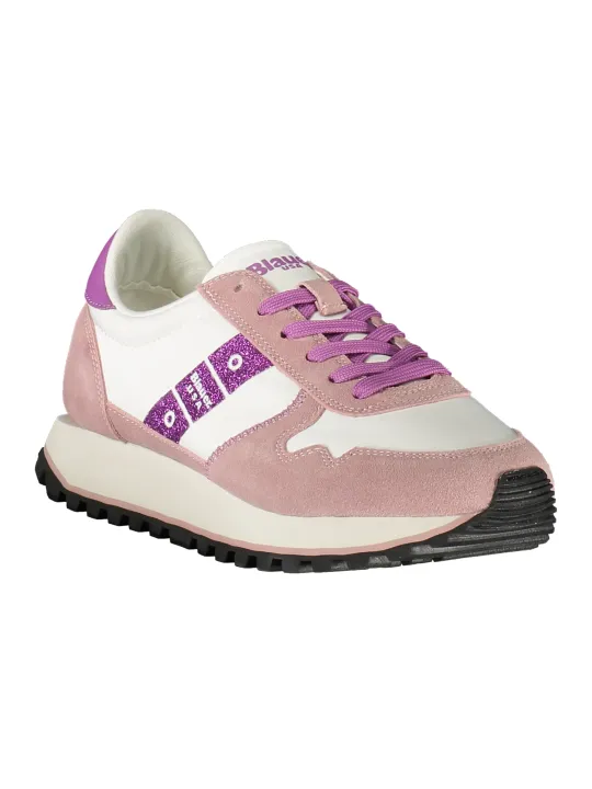 "Blauer Sneakers im Sale | Blauer Millen Print Sneaker Weiß online kaufen"|Planet-Deluxe