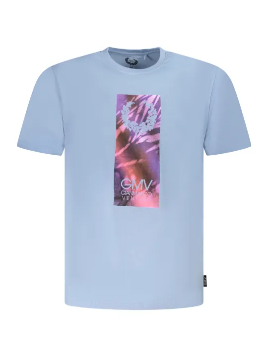 "GIAN MARCO VENTURI T-Shirts im Sale | GIAN MARCO VENTURI TSHIRT MARINO AZURBLAU LOGO DESIGN online kaufen"|Planet-Deluxe