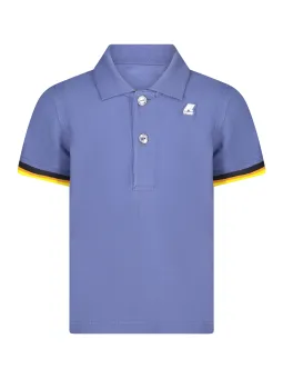 "K-Way Jungen Poloshirt: Kontrastdetails & Logo, Kurzarm"