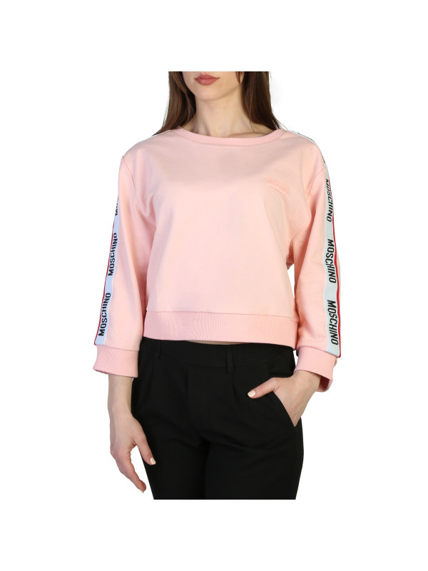 Rosa Moschino Sweatshirt mit Logo-Streifen Rosa Moschino Sweatshirt mit Logo-Streifen