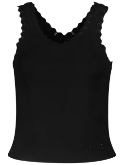 "Glitzer-Logo Tanktop: Breite Träger, V-Ausschnitt, Stil"