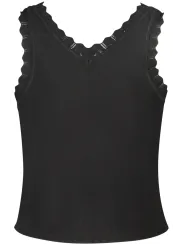 "GUESS JEANS Hemden im Sale | Glitzer-Logo Tanktop mit Breiten Trägern und V-Ausschnitt online kaufen"|Planet-Deluxe