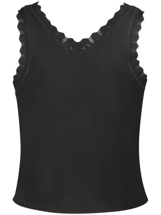 "GUESS JEANS Hemden im Sale | Glitzer-Logo Tanktop mit Breiten Trägern und V-Ausschnitt online kaufen"|Planet-Deluxe
