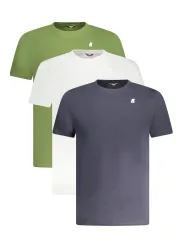 "K-WAY T-Shirts im Sale | Dreierpack Kurzarm TShirts Rundhals KWAY Logo GrünWeißBlau online kaufen"|Planet-Deluxe