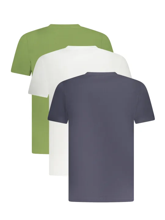 "K-WAY T-Shirts im Sale | Dreierpack Kurzarm TShirts Rundhals KWAY Logo GrünWeißBlau online kaufen"|Planet-Deluxe
