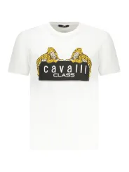 "Cavalli Class T-Shirts im Sale | Cavalli Class Kurzarm Rundhals Logo TShirt Druck online kaufen"|Planet-Deluxe