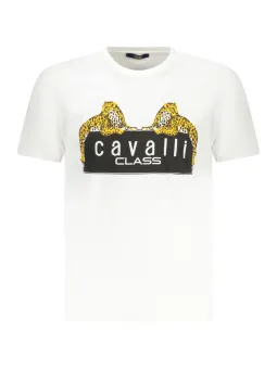"Cavalli Class Kurzarm T-Shirt mit Logo-Print – Stilvoll & Trendy"