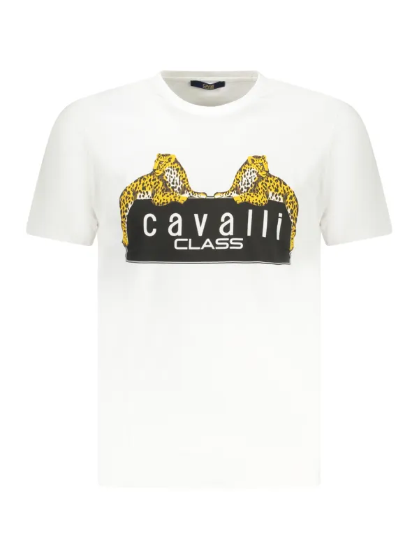 "Cavalli Class T-Shirts im Sale | Cavalli Class Kurzarm Rundhals Logo TShirt Druck online kaufen"|Planet-Deluxe