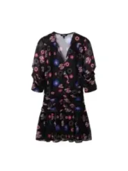 Blumiges, kurzes Kleid mit Rüschen