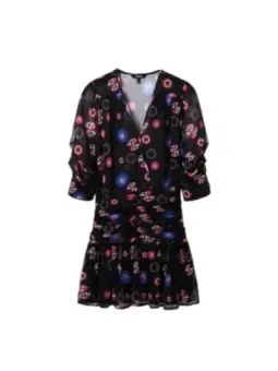 Blumiges, kurzes Kleid mit Rüschen