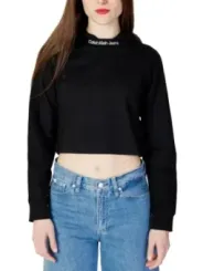 Schwarzer Calvin Klein Cropped Hoodie