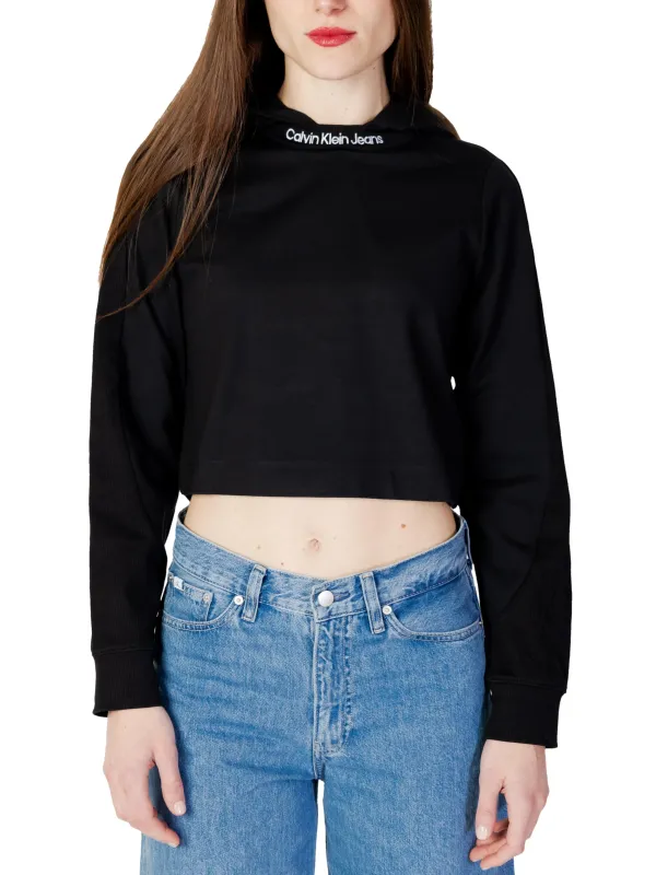 Schwarzer Calvin Klein Cropped Hoodie