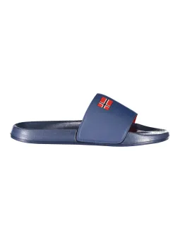 Norwegische Logo Pantoletten 1963 Blau – Bequeme Hausschuhe