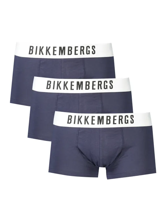 Bikkembergs 3er-Pack Boxershorts: Elegante Navy-Eleganz
