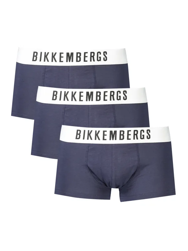 Bikkembergs 3er-Pack Boxershorts: Elegante Navy-Eleganz Bikkembergs 3er-Pack Boxershorts: Elegante Navy-Eleganz