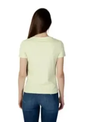 Gelbes Guess T-Shirt mit Logo