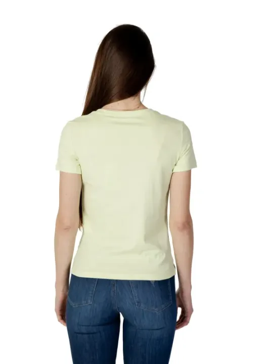 Gelbes Guess T-Shirt mit Logo