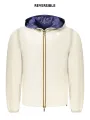 "K-WAY Jacken im Sale | Wendejacke mit Kapuze Beige Blau Recyceltes Nylon online kaufen"|Planet-Deluxe