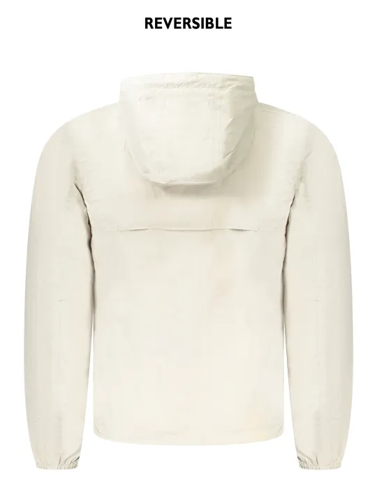 "K-WAY Jacken im Sale | Wendejacke mit Kapuze Beige Blau Recyceltes Nylon online kaufen"|Planet-Deluxe