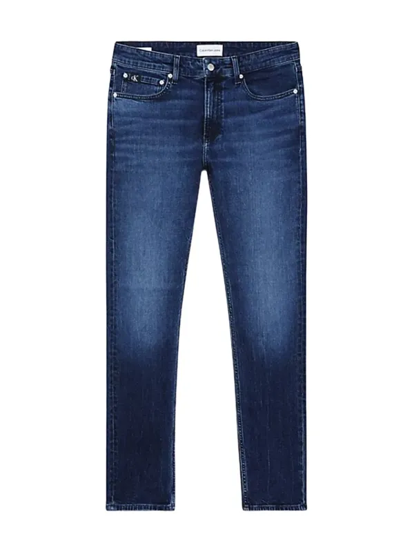 Dunkle blaue High-Waist Jeans