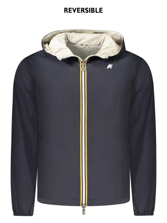 "K-WAY Jacken im Sale | WENDBARE BLAU-BEIGE JACKE MIT KAPUZE UND TASCHEN online kaufen"|Planet-Deluxe