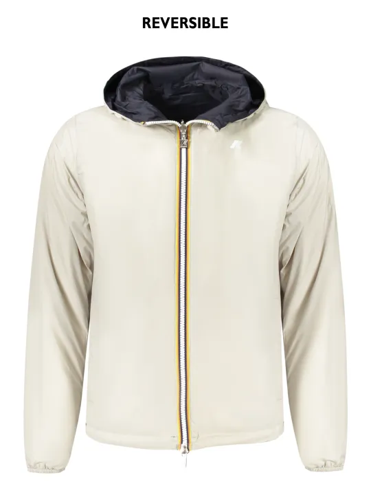 "K-WAY Jacken im Sale | WENDBARE BLAU-BEIGE JACKE MIT KAPUZE UND TASCHEN online kaufen"|Planet-Deluxe