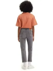 Helle graue Levi's Straight-Leg-Jeans