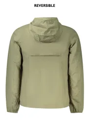 "K-WAY Jacken im Sale | Wendejacke mit Kapuze Grün/Beige aus recyceltem Nylon online kaufen"|Planet-Deluxe