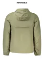 "K-WAY Jacken im Sale | Wendejacke mit Kapuze Grün/Beige aus recyceltem Nylon online kaufen"|Planet-Deluxe