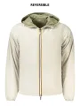 "K-WAY Jacken im Sale | Wendejacke mit Kapuze Grün/Beige aus recyceltem Nylon online kaufen"|Planet-Deluxe