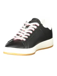 "Schwarze Folgore Sneakers: Kontrastdetails & Logo-Design"