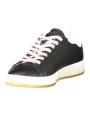 "Schwarze Folgore Sneakers: Kontrastdetails & Logo-Design"