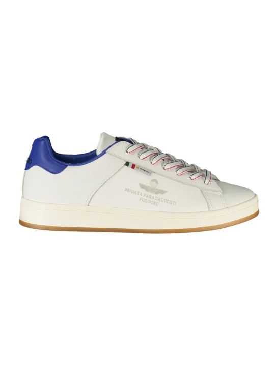 "ESERCITO 1659 Sneakers im Sale | Weißer Folgore Sportschuh mit blauen Details und Print online kaufen"|Planet-Deluxe