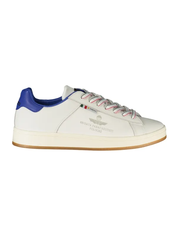 "ESERCITO 1659 Sneakers im Sale | Weißer Folgore Sportschuh mit blauen Details und Print online kaufen"|Planet-Deluxe