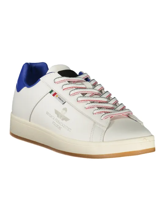 "ESERCITO 1659 Sneakers im Sale | Weißer Folgore Sportschuh mit blauen Details und Print online kaufen"|Planet-Deluxe