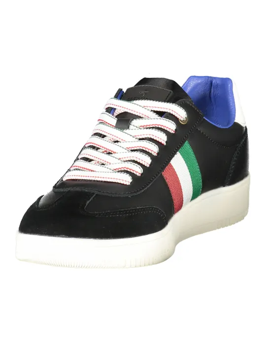 Schwarze Army Sneaker mit Logo & Kontrastdetails - Trendy