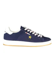 "Blaue Armee Sneakers: Kontrastdetails & Logo Print"