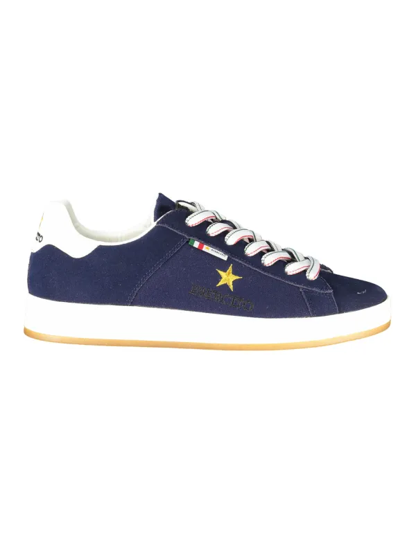 "Blaue Armee Sneakers: Kontrastdetails & Logo Print" "Blaue Armee Sneakers: Kontrastdetails & Logo Print"