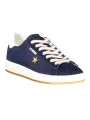 "Blaue Armee Sneakers: Kontrastdetails & Logo Print"