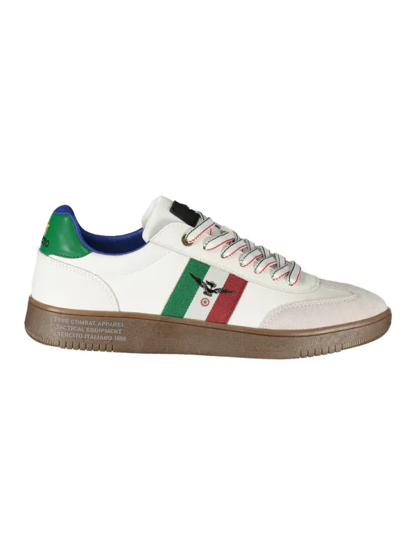 "ESERCITO 1659 Sneakers im Sale | Weiße Aviation Sneakers mit Kontrastdetails und Logo online kaufen"|Planet-Deluxe