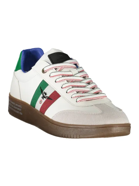 "ESERCITO 1659 Sneakers im Sale | Weiße Aviation Sneakers mit Kontrastdetails und Logo online kaufen"|Planet-Deluxe