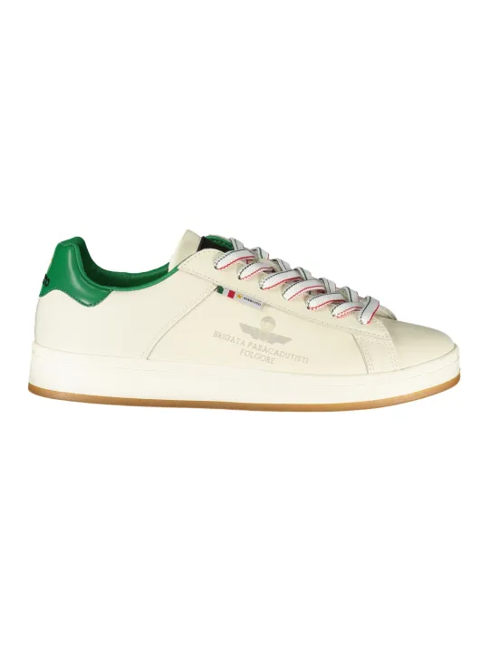 "ESERCITO 1659 Sneakers im Sale | Weiße Folgore Sneakers mit grünen Details und Logo  online kaufen"|Planet-Deluxe