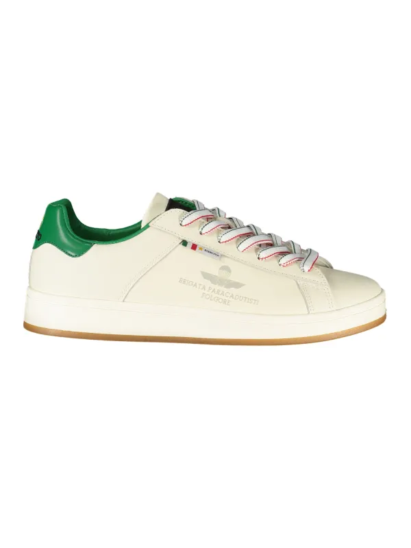 "ESERCITO 1659 Sneakers im Sale | Weiße Folgore Sneakers mit grünen Details und Logo  online kaufen"|Planet-Deluxe