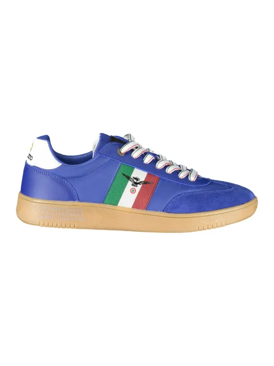 "ESERCITO 1659 Sneakers im Sale | BLAUE SPORTSCHUHE MIT KONTRASTDETAILS UND LOGO DRUCK online kaufen"|Planet-Deluxe