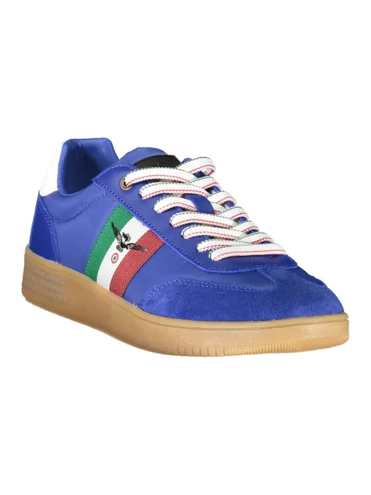 "ESERCITO 1659 Sneakers im Sale | BLAUE SPORTSCHUHE MIT KONTRASTDETAILS UND LOGO DRUCK online kaufen"|Planet-Deluxe